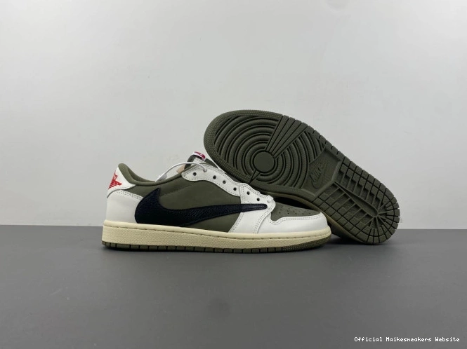 Official Maikesneakers 1 LOW DM7866-200 X JORDAN MEDIUM OG SCOTT TRAVIS OLIVE AIR 0716